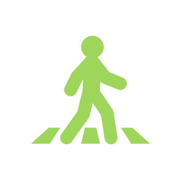 Person crossing street