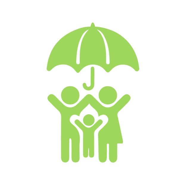 Umbrella with family