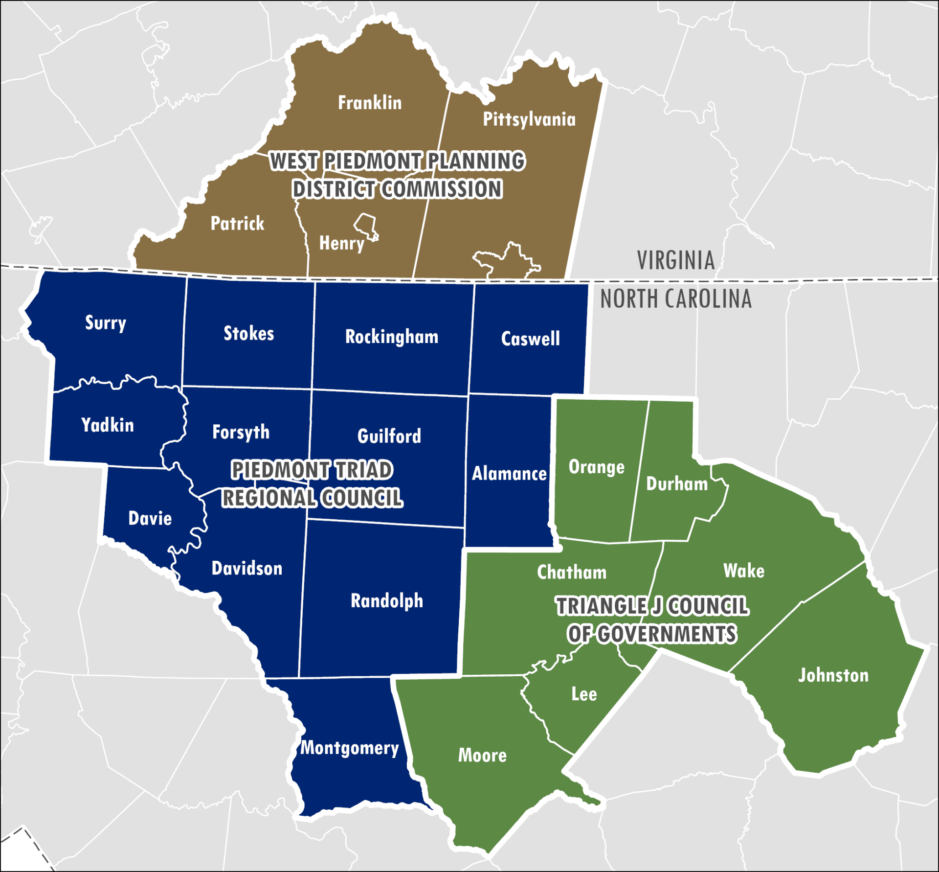 Map of Revolving Loan Fund Service Area