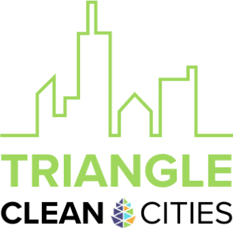 Logo of the Triangle Clean Cities program, showing a skyline outlined in green