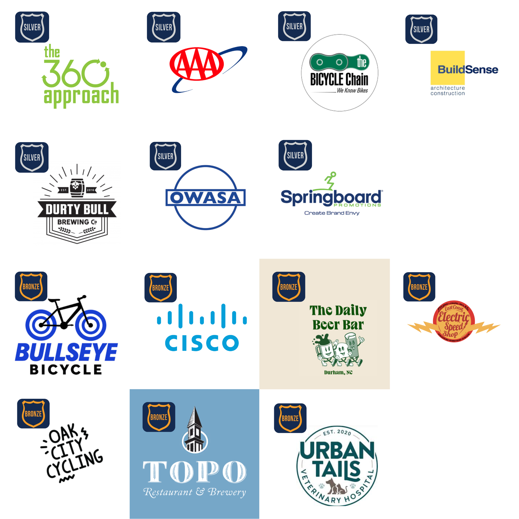 Silver- and bronze-level employers